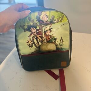 Kids Backpack with Fishing Scene